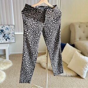 zebra Banana Republic Modern Sloan Skinny Pant Leopard Print Size 2